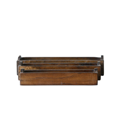 Belaire Solid Wood Tray - Set of 3