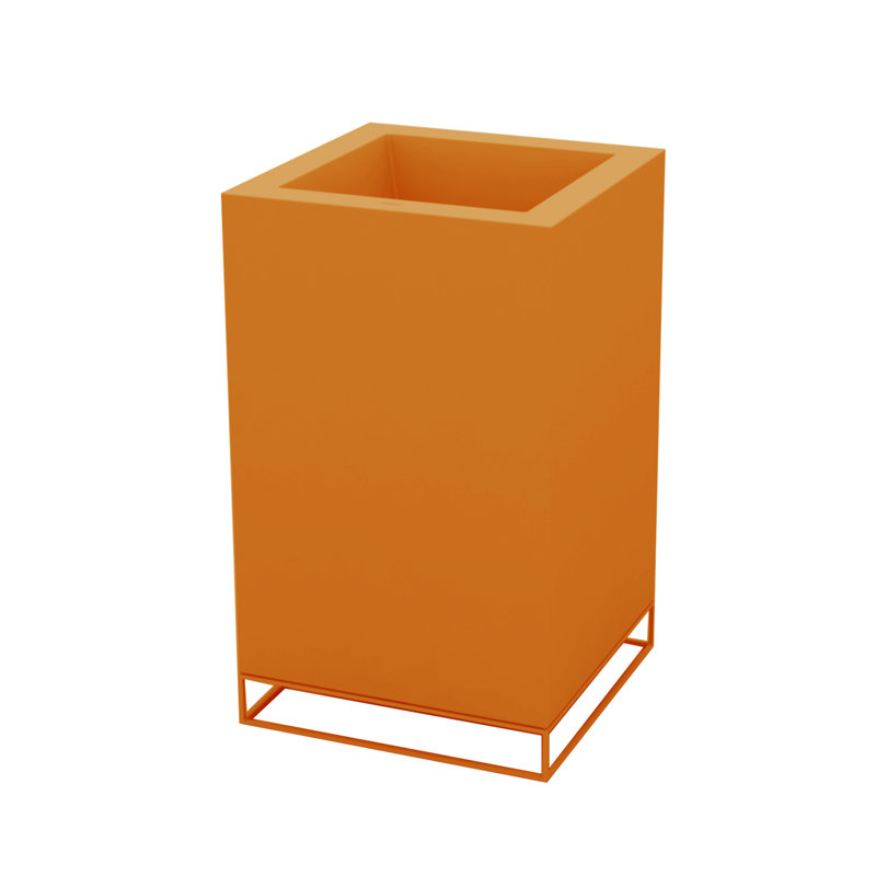 Vela High Resin Pot Planter, Steel, 35.5" H x 15.75" W x 15.75" D