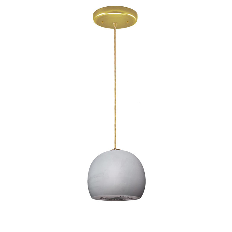 Geode 1 - Light Pendant, Matte Gray, Brass