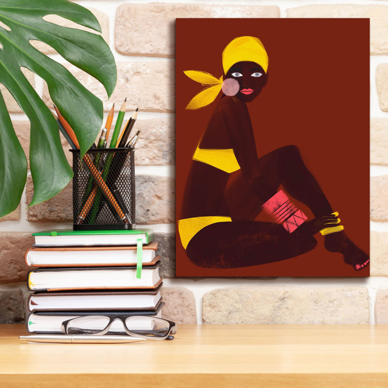 «Gerber», «Amber Sun» par Erin K. Robinson, art mural sur toile Gerlofke Bungalow, L 12 po x H 16 po x P 0,75 po
