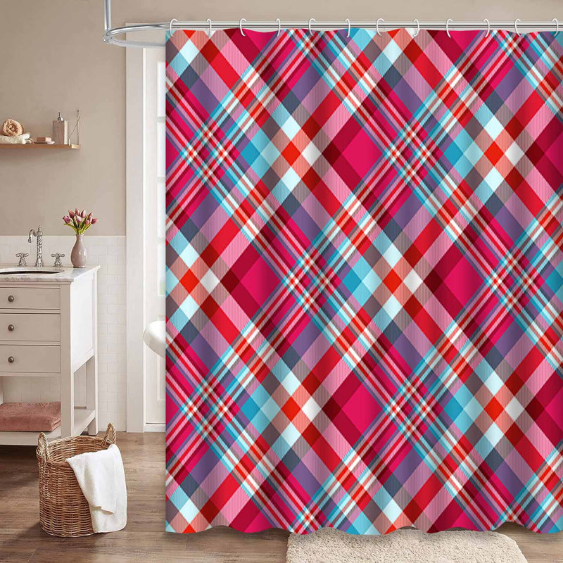 Rideau de douche Tartan, L 72 po x l 72 po