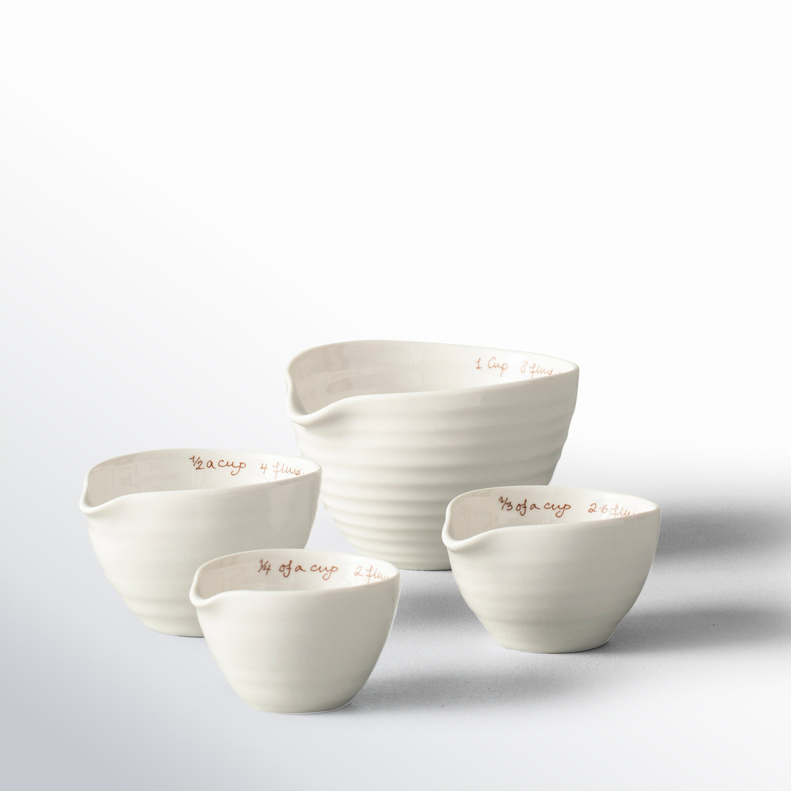 Portmeirion Sophie Conran White Measuring Cups 5.5" & Reviews | Birch Lane