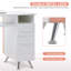 Bureau clouté avec armoire et tiroir Ashayra-478517986