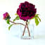 Peony Flower Arrangement in Glass Vase-740358735