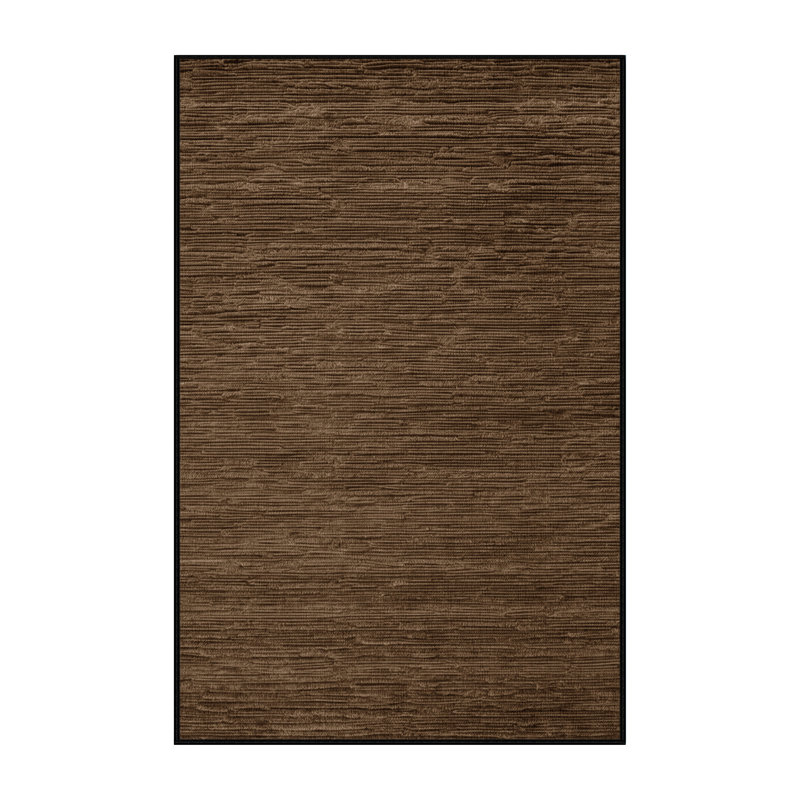 Tapis brun uni lavable à la machine, Rectangulaire 8 pi x 12 pi