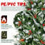 Arbre de Noël 7 pi avec 2178 pointes, baies rouges et pommes de pin - Branches PE + PVC enneigées, conception à charnières pour une installation facile, support en métal robuste - Décoration d'arbre de Noël naturelle-809841300
