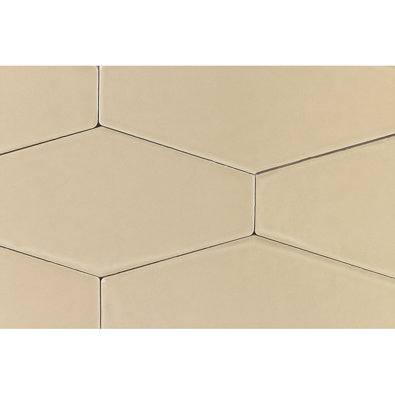 Carrelage mural en céramique hexagonale 4 "x 8" Bond Tile Midland (5,38 pieds carrés / boîte), Fauve