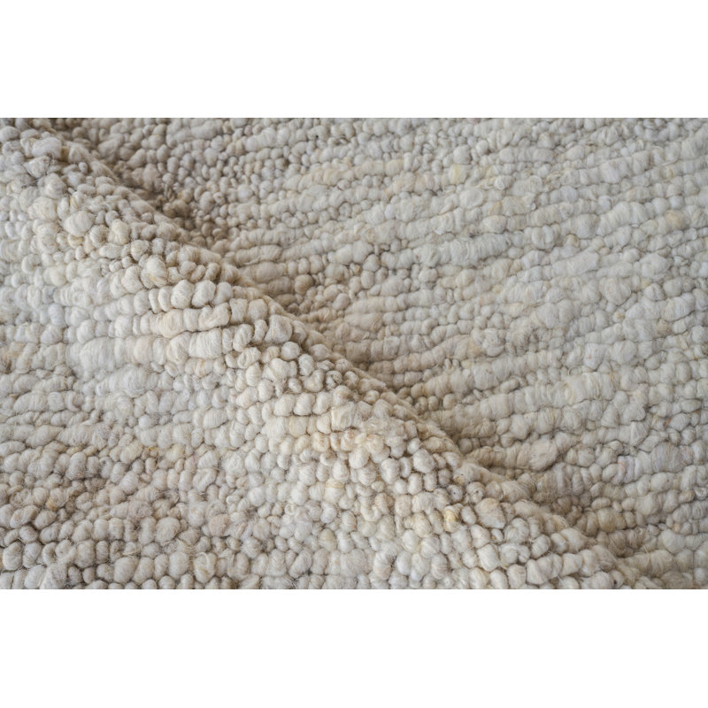 Borelli Wool Area Rug in Beige, Rectangle 9' x 12'