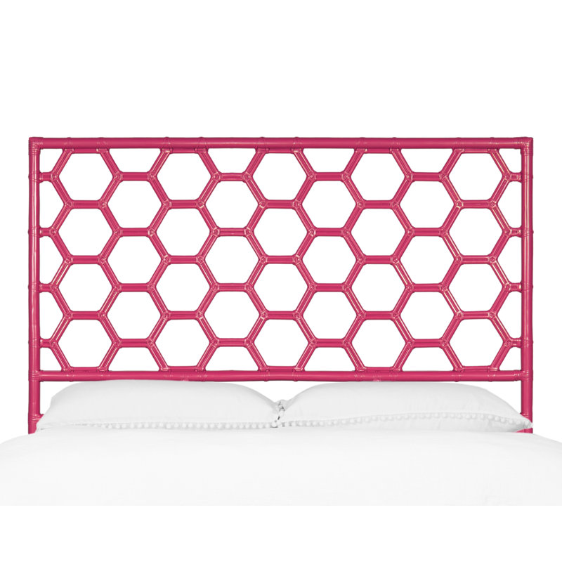 Honeycomb Open-Frame Headboard, Hot Pink, Queen