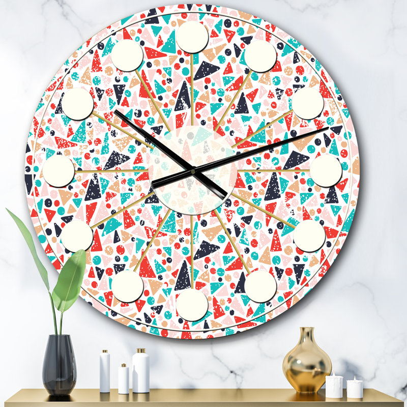 Horloge murale rétro Mid-Century, Surdimensionné