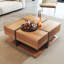 Pedestal Coffee Table with Storage-1814881476