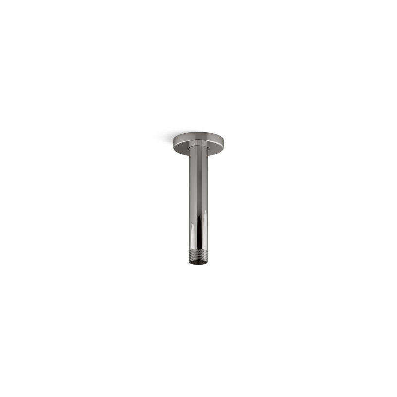 Statement 6 in. Ceiling-Mount Rainhead Arm And Flange, Vibrant Titanium