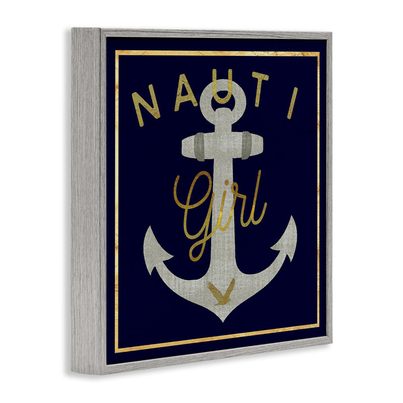Nautic Girl with Anchor, art de la giclée encadrée par Graffi *ee Studios, Estampe numérique Farmhouse, H 17 po x l 17 po