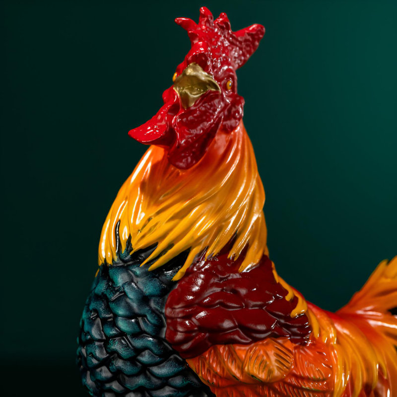 Sculpture de poulet chanceux - Décoration de maison exquise