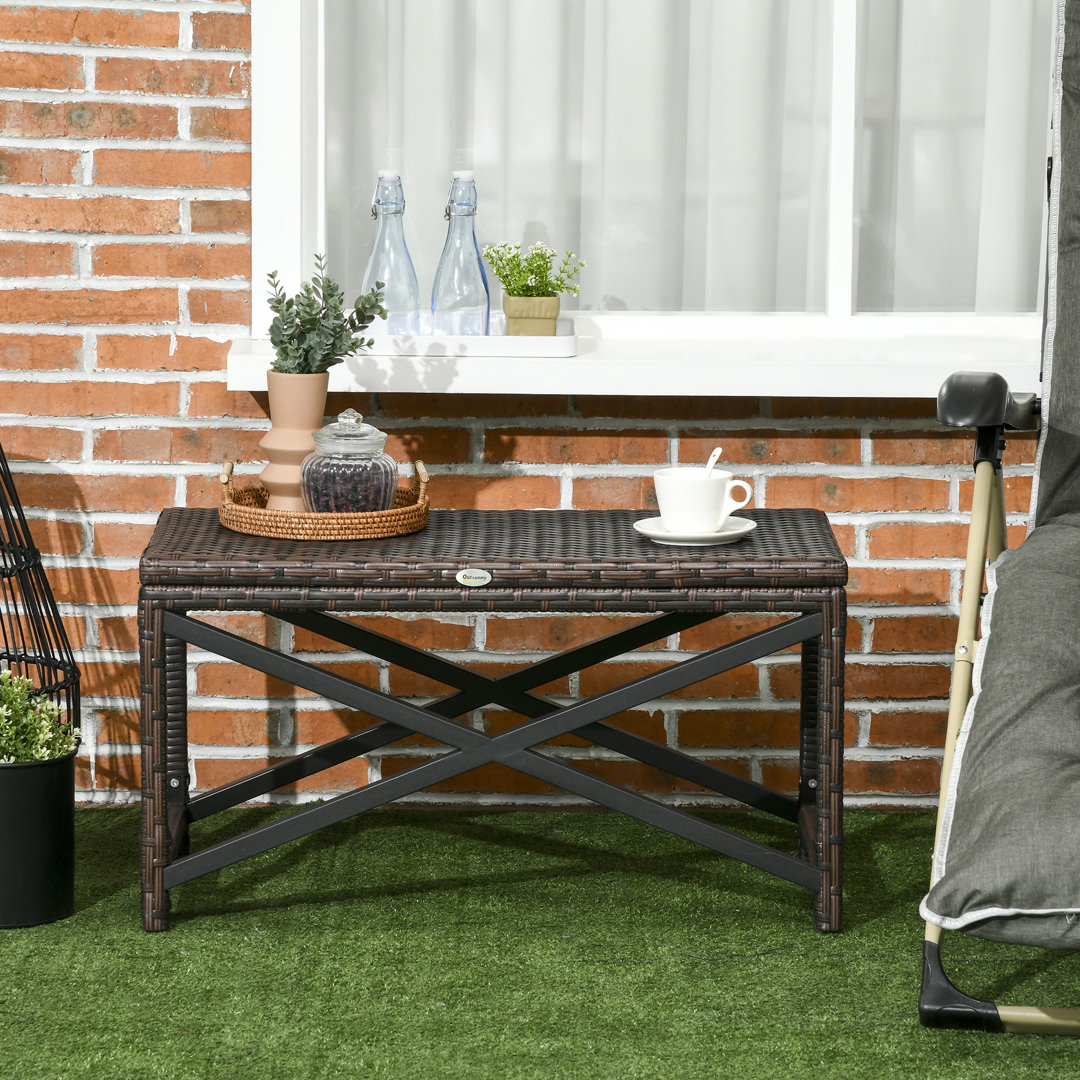 Rectangular Metal Outdoor Coffee Table , 80cm cm W 40cm cm D