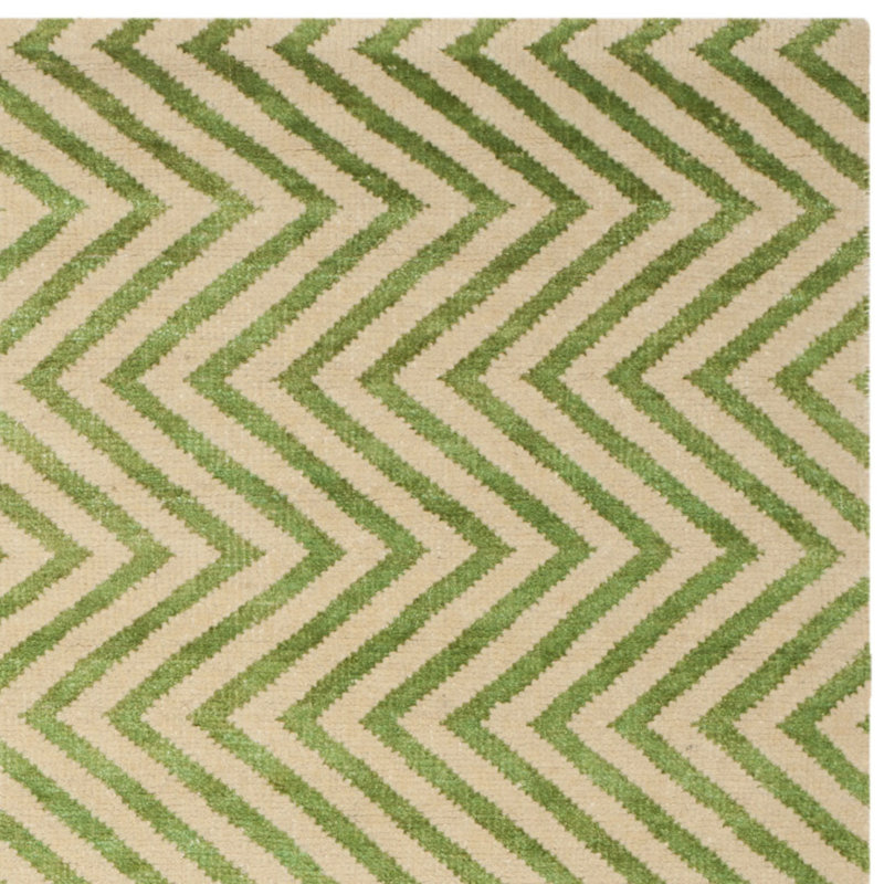 Chevron Cotton Hand Woven Area Rug, Rectangle 122 x 183cm
