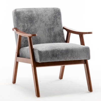 Grey Microfiber Living Room Seating, Classic Design, Adds Warmth To Accent Chair, Color, Ideal For Small Spaces