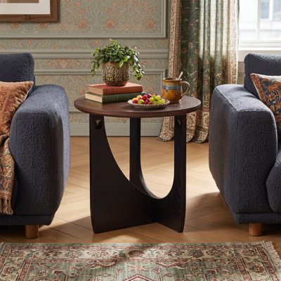 Solid Wood Top End Table