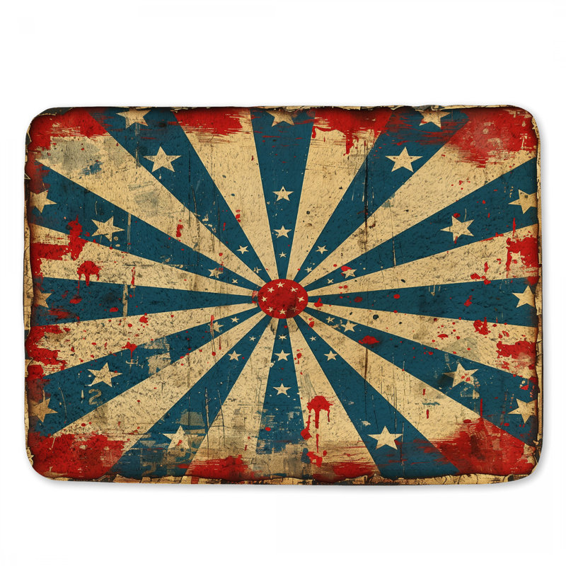 Tapis de bain rétro Starburst, L 17 po x L 24 po