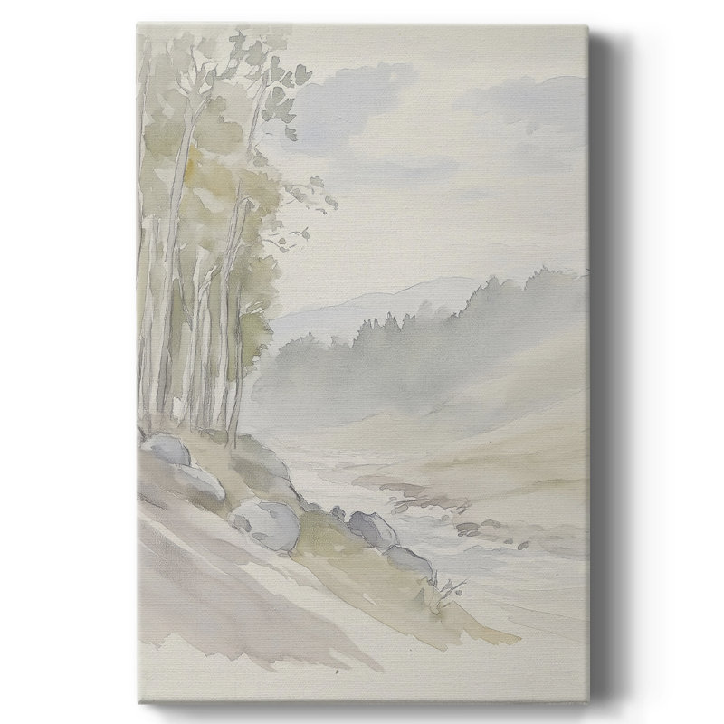 Toile tendue avec châssis abstrait CCXIV - prêt à être accroché, H 18 po x l 12 po