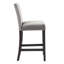 Tabouret de comptoir en velours de finition espresso 26 po-82941333