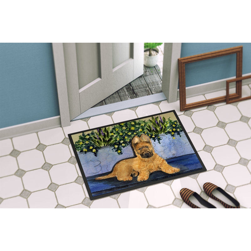 Tapis de porte d’intérieur anti-dérapant brie, Rectangle 1 pi 6 po x 2 pi 3 po