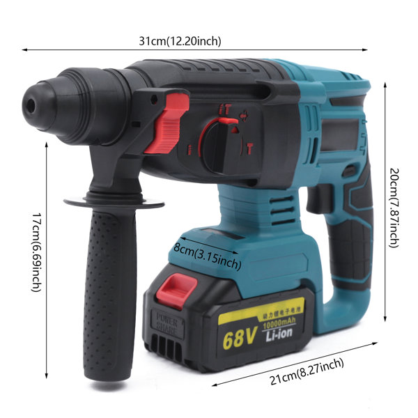 18V Cordless SDS-Plus Hammer Drill with An Accessory in A Kit Box (Without Battery)