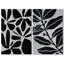 Abstrait botanique abstrait noir imprimé floral botanique minimaliste, art moderne de ferme, décoration murale sur toile, 2 pièces-92285337-92285338