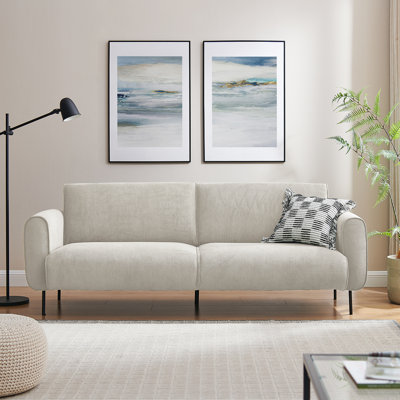 MINIMORE Modern Style 83.95'' Upholstered Sofa with Corduroy Fabric