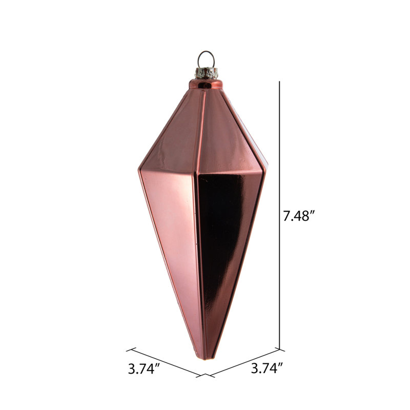 Ornement de Noël lanterne brillante corail 7 po Fairman, 4 par sac