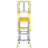4 Step 375Lbs Aluminum Rolling Platform Ladder