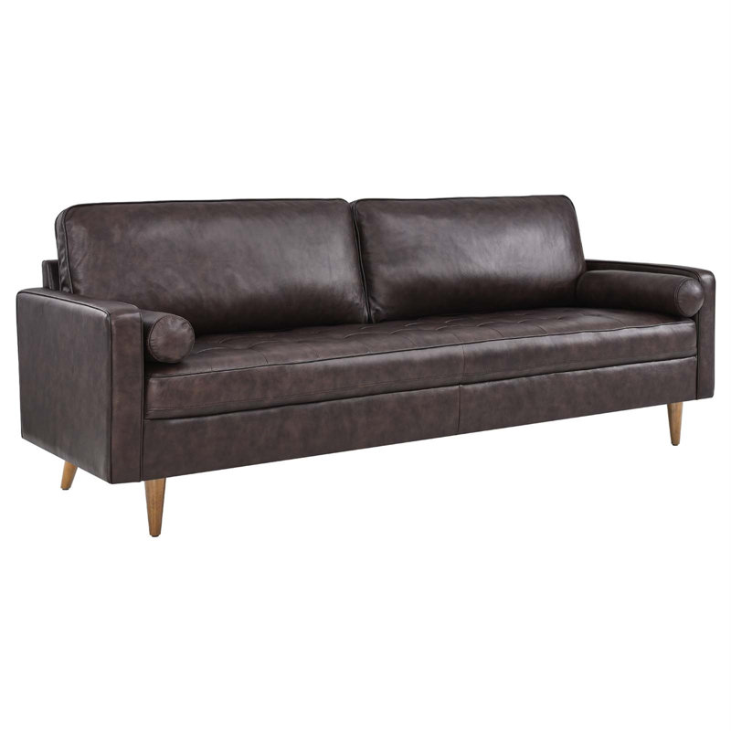 Canapé en cuir 88 po Modway Valor, Similicuir brun