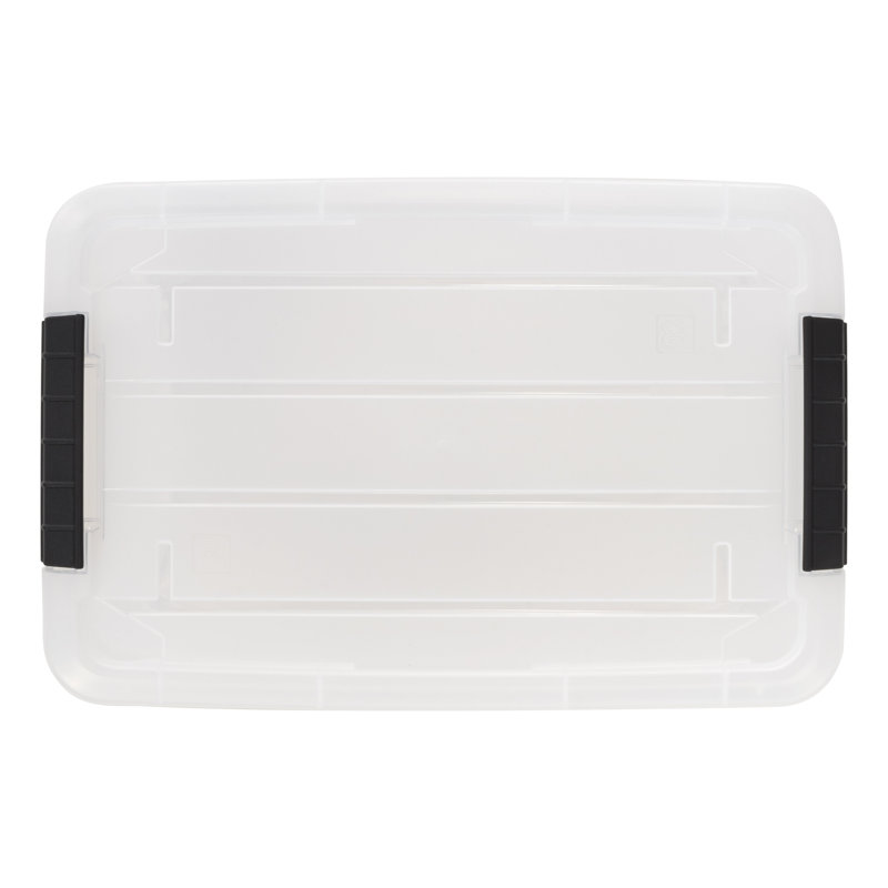 Clear Plastic Stackable Under Bed Storage Box with Lid