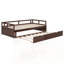 Lit de jour extensible avec couchette, lit de jour en bois pour des solutions de couchage et de sièges polyvalentes, pour les chambres d'amis et les petits espaces.-690607278