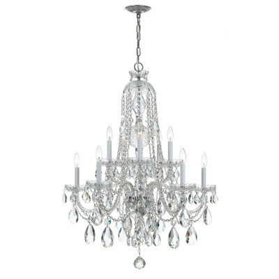 Eivind 10 - Light Candle Style Tiered Chandelier