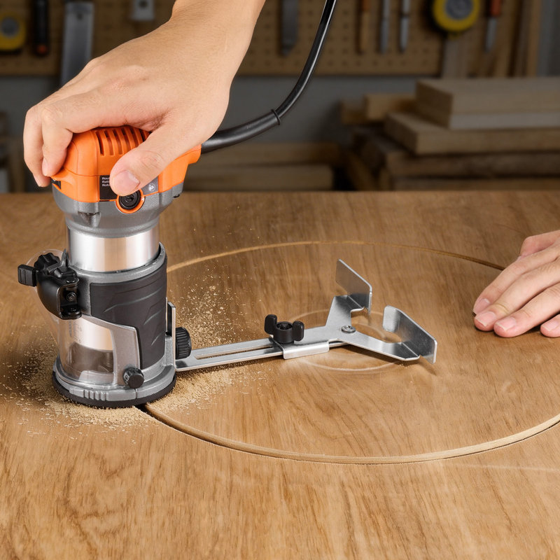 Toupie en bois, 1 HP 710W, toupie à vitesse variable avec pince 1/4 po, coupe-bordures à bord compact avec base fixe, plongeante et inclinable, démarrage en douceur, pour le travail du bois, la taille, les projets de bricolage, avec cordon