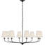 Knox Chandelier with Silk Pleated Shades-703335952-703335956-703335967