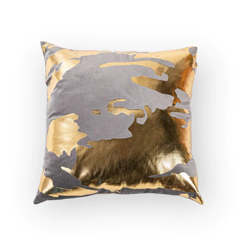 Coussin décoratif en velours, Gris