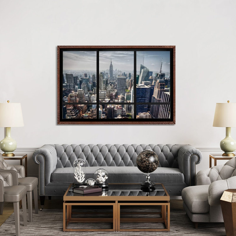 Print on Canvas, Brown Framed, 152.5 cm H x 101.5 cm W