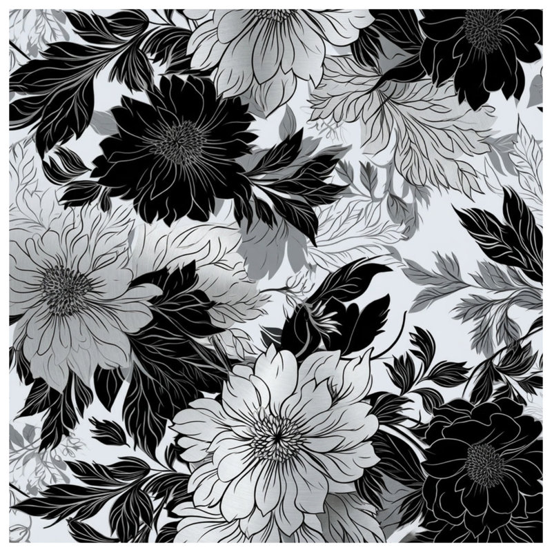 Couvertures monochromes à motif floral, L 50 po x H 60 po