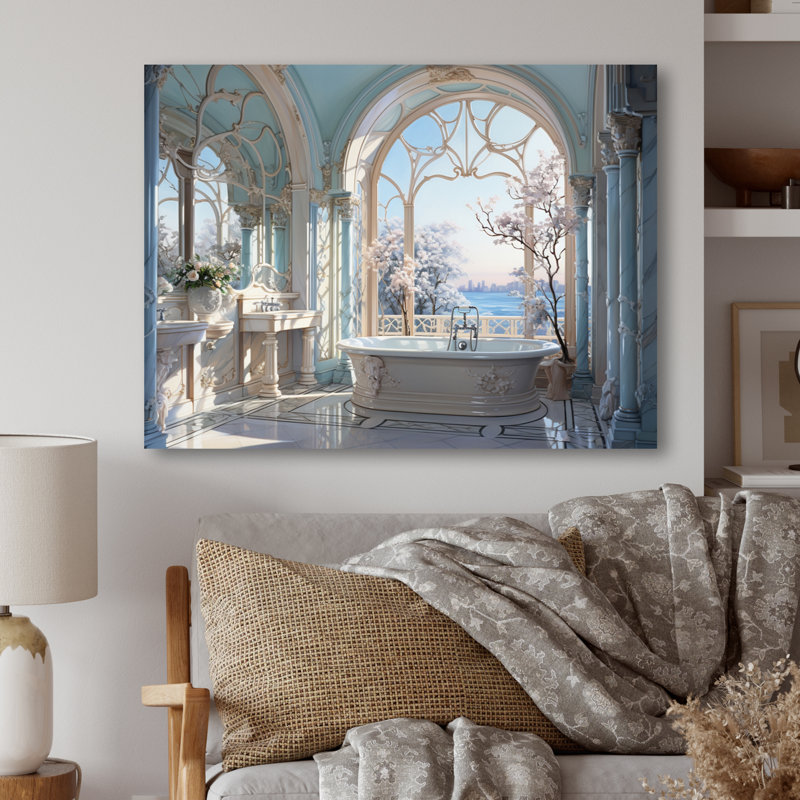 Décoration murale en métal Ethereal Elegance - Bath & Laundry, H 16 po x l 32 po x P 1 po