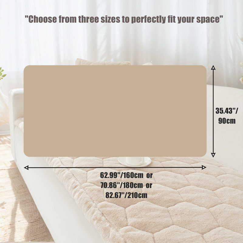 Housse décorative et douce pour canapé pour animal, housse de canapé lavable de couleur unie, tapis ultra-confortable pour canapé, siège de fenêtre ou plancher