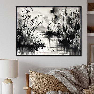«Black and White Asia Streams», reproduction sur toile