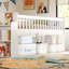 Structure de lit simple avec tablette de rangement, structure de lit en bois avec glissoire et échelle, lit plateforme simple avec garde-corps-2056057976-2056057983