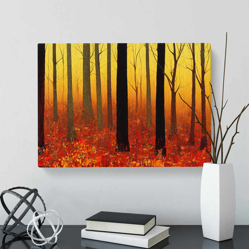Autumn Forest In Abstract Vol.4 - Wrapped Canvas, 50cm H x 76cm W x 3cm D