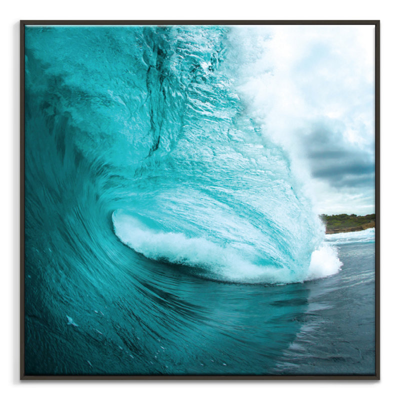 Sticks - Print on Canvas, 76cm H x 76cm W, Black Floater Frame