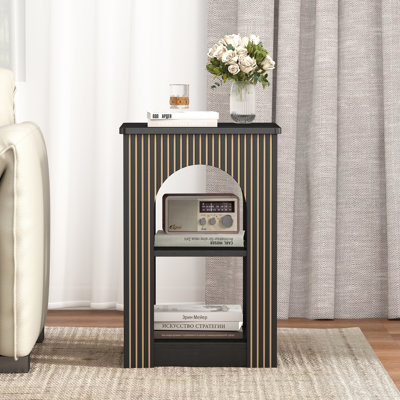 Farmhouse Square End Table With Storage
