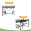 Lit mezzanine double en métal avec bureau-1392892676
