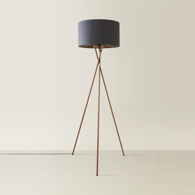 Misner 155cm Camden Tripod Floor Lamp with Large Reni Shade