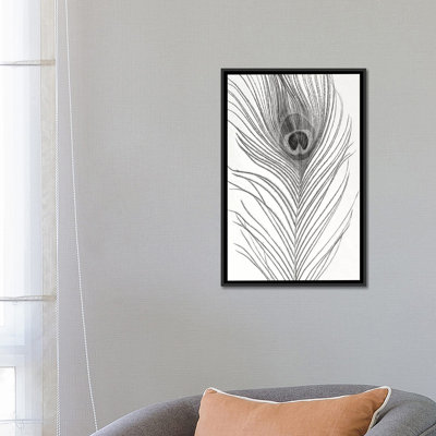 « peacock plumes mono », reproduction d’impression sur toile